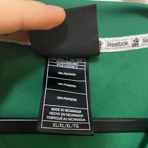 Saskatchewan Roughriders CFL Dressler Jersey #7 Genuine Reebok Football XL - Picture 7 of 12